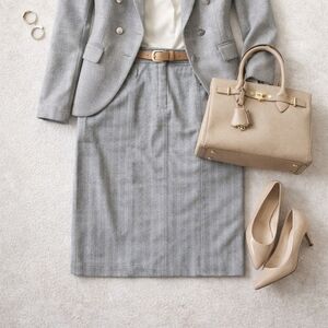 Valerie Stevens Woolmark Bench Skirt